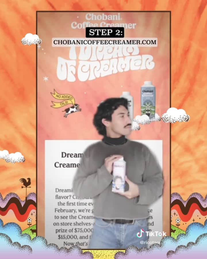 Chobaniのインスタグラム：「If you need #inspiration to dream up the next #ChobaniCoffeeCreamer flavor, @eric.sedeno is here with some hot tips on how to dream it and become ($75,000) rich and famous」