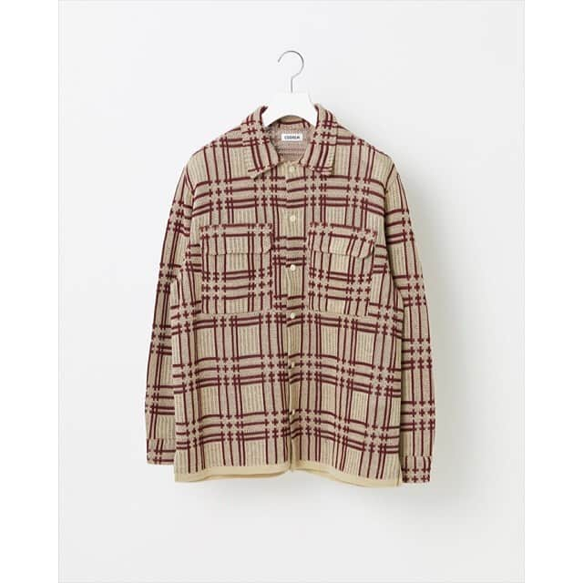 コーヘンのインスタグラム：「ALTERNATE CHECK KNIT SHIRT﻿ ﻿ #coohem #coohemmens #knit #shirt #check #2021ss」