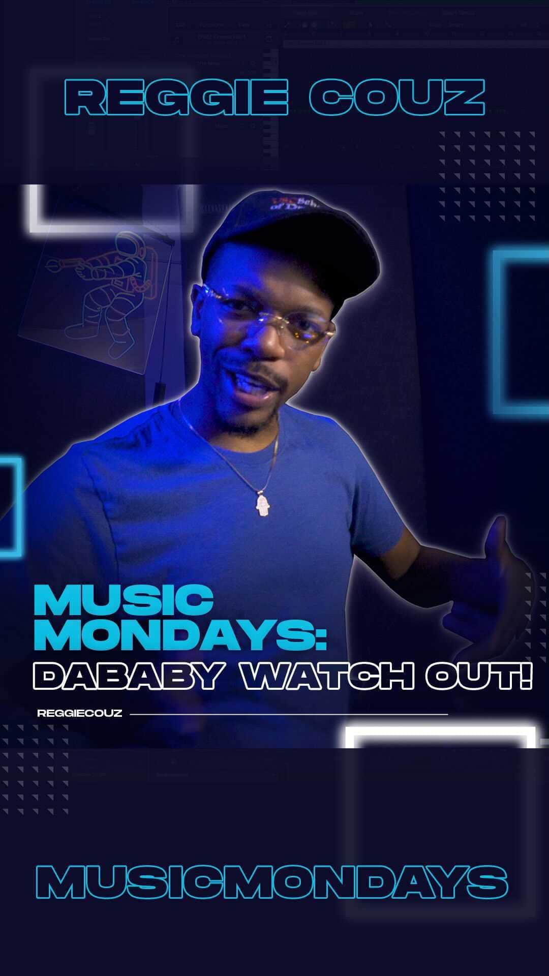 Reggie COUZのインスタグラム：「It's Music Monday!! Let me know your thoughts on this beat in the comments below  Make sure to send your songs or beats in to: couzfanmail@gmail.com  For a chance for your music to get featured on the next episode  Don't forget to follow me on:  Instagram: @reggiecouz     YouTube: Reggie Couz  Stay tuned for Reggie Reacts」