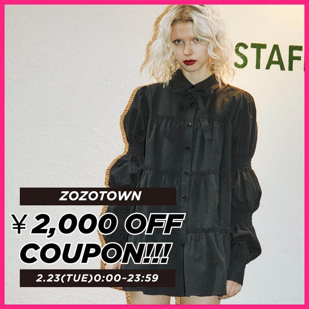 jouetieさんのインスタグラム写真 - (jouetieInstagram)「. 【ZOZOTOWN ¥2,000 OFF COUPON】  2/23(TUE) 0:00〜23:59 24時間限定 ¥2,000 OFFクーポン発行中！  クーポンに合わせてTIME SALEも開催♡  画像をタップしてZOZOTOPページをCHECK✔️  商品詳細は画像をタップ🛒📌  #jouetie #ジュエティ#jouetie_ootd  #zozotown #wear #ゾゾタウン」2月23日 9時59分 - jouetie_official