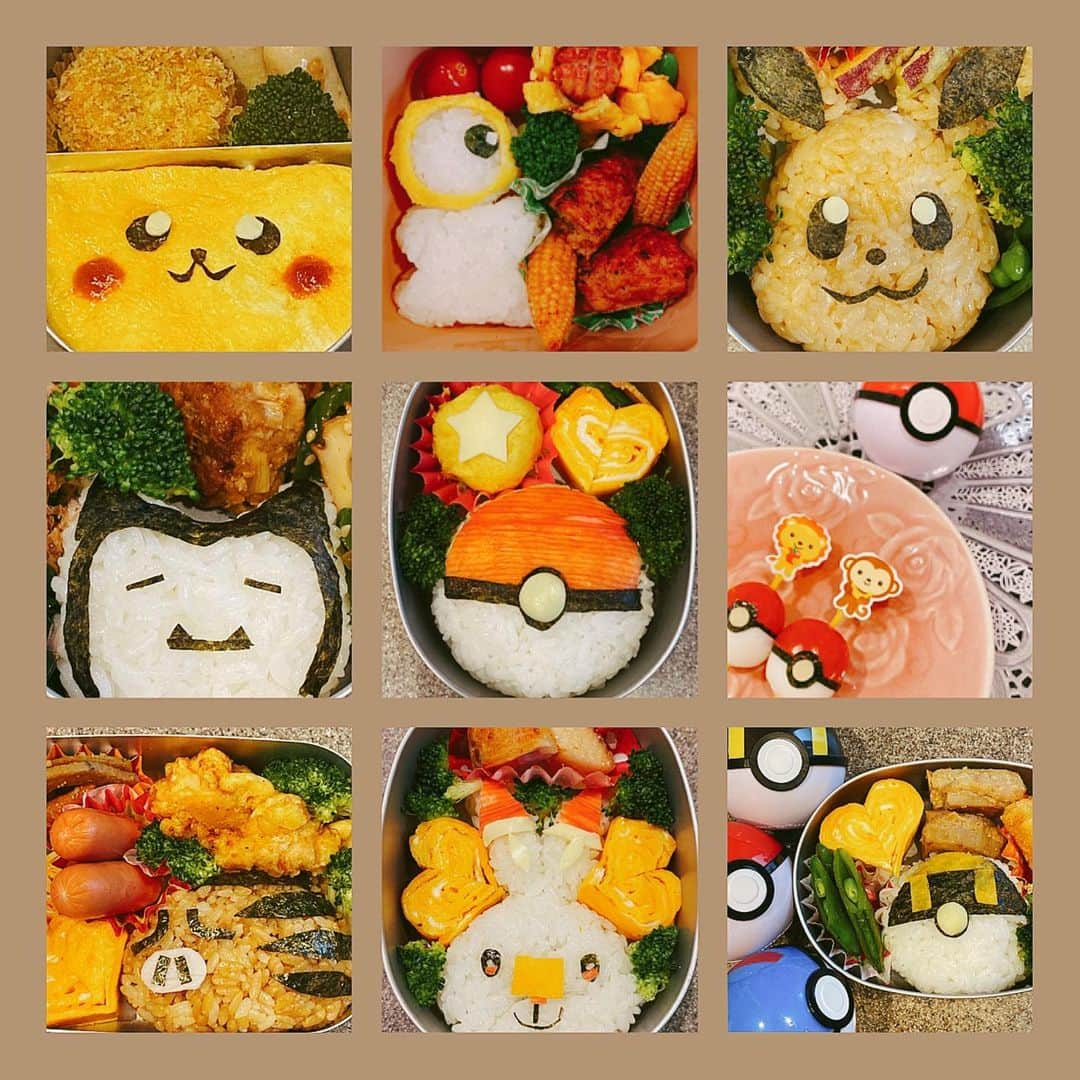 大堀恵さんのインスタグラム写真 - (大堀恵Instagram)「娘のポケモンお弁当🍱 #幼稚園　#お弁当　#ポケモン」2月23日 11時23分 - ohorimegumi