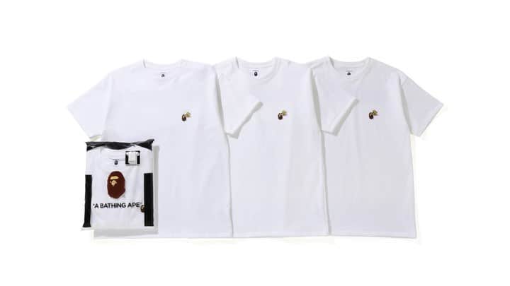 のインスタグラム：「【COMING SOON】READYMADE × A BATHING APE® 3 PACK TEE 登場！  細川雄太が手掛ける READYMADE と A BATHING APE® コラボレーションアイテム 3 PACKTEEが2021年2月27日(土)に発売!  @readymade_official @bape_japan  @restirofficial RESTIR.com RESTIR STYLISTS APP RESTIR BOUTIQUE  #readymade #レディメイド #bape #abathingape #bapexreadymade」