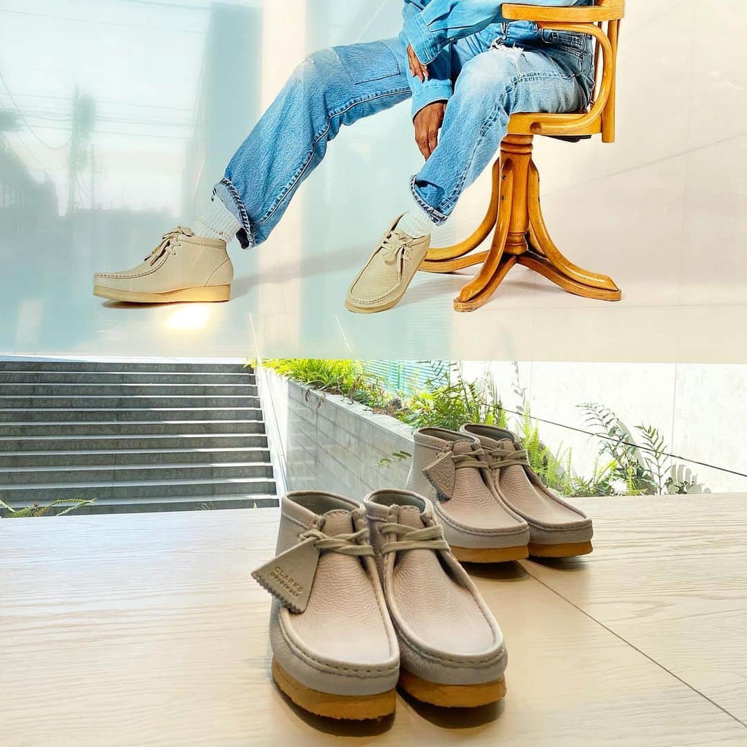のインスタグラム：「＜CLARKS OLIGINALS＞ × ＜Sporty&Rich＞ WALLABEE for men&women ¥27,500-(tax in)  #H_beautyandyouth @h_beautyandyouth  #BEAUTYANDYOUTH #Unitedarrows」