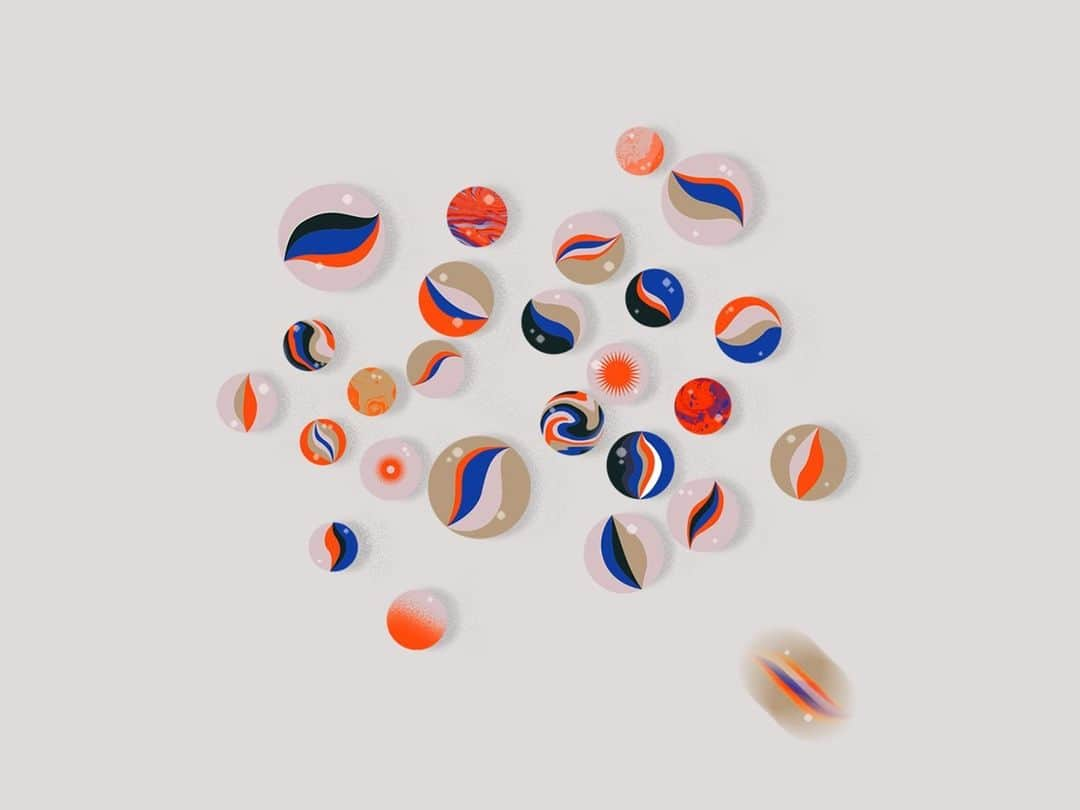 Dribbbleさんのインスタグラム写真 - (DribbbleInstagram)「Marbles by Alessia Margarita ⠀ ⠀ #dribbble #design #marbles #illustration #illustrator」2月23日 12時53分 - dribbble