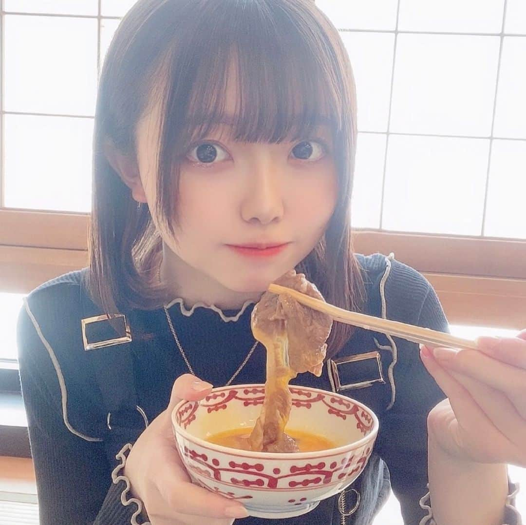 奥本陽菜さんのインスタグラム写真 - (奥本陽菜Instagram)「美味しすぎた、、🤤 ・ ・ ・ ・ ・ ・ #すき焼き」2月23日 12時57分 - hinanohiroshima