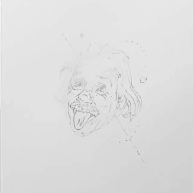 アルベルト・アインシュタインのインスタグラム：「The making of an Einstein tattoo. Posted @withregram • @susboom_tattoo」