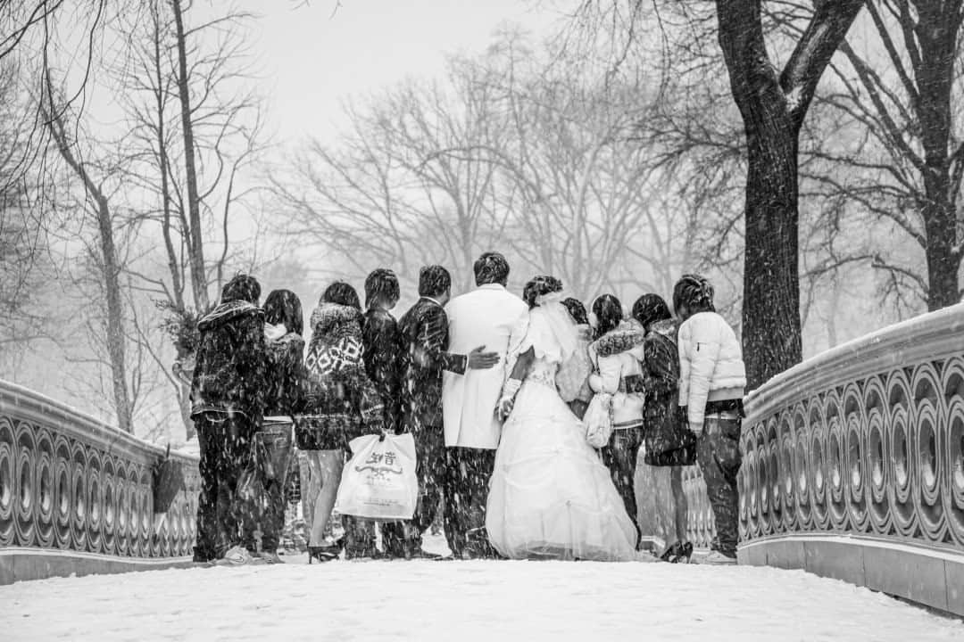 National Geographic Travelさんのインスタグラム写真 - (National Geographic TravelInstagram)「Photo by @juancristobalcobo / Who says a blizzard can stop a wedding picture from being taken? #snow #centralpark #nyc #juancristobalcobo」2月23日 16時39分 - natgeotravel
