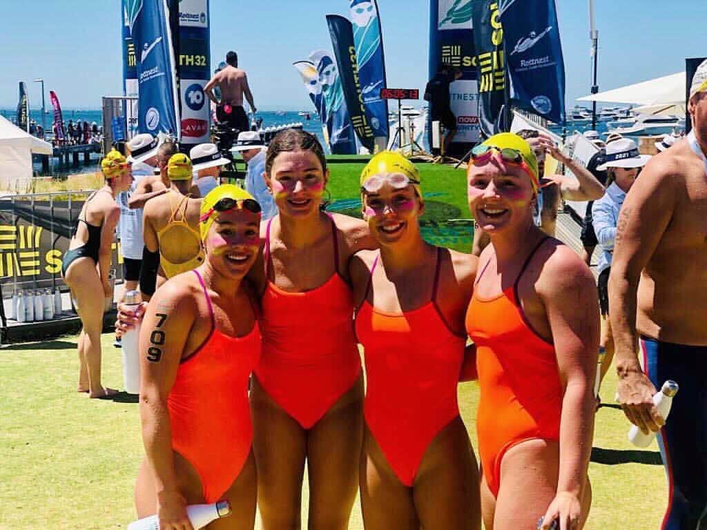 JOLYN Swimwearのインスタグラム：「🧡 WINNING FEMALE TEAM in the ROTTO CHANNEL SWIM 2021 🧡 WOW 🤩 Congrats chicks, what an epic team 👏🔥 @westsidechristchurch // #jolynaustralia」
