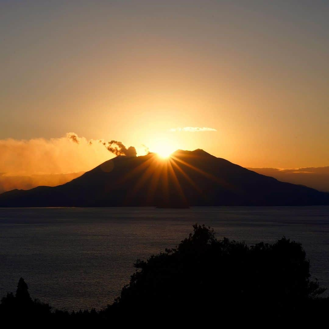 小林希さんのインスタグラム写真 - (小林希Instagram)「鹿児島県の錦江湾に接する4市、﻿ （姶良市、鹿児島市、垂水市、霧島市）を﻿ぐるりと取材旅したときの写真を載せていこうと思います！﻿ （取材は昨年、緊急事態宣言前です🙏）﻿ ﻿ —// 大正時代に大隈半島と地続きになりましたが、 錦江湾に浮かぶように見える桜島は、 見る場所によって形を変えます。  霧島市からは、右肩上がりの縁起が良い形に見えると言われています✨ さらに、冬の間だけ（毎年変わりますが、12月から1月の間頃）、桜島の尾根に太陽が沈む「ダイヤモンド桜島」を拝めます🌋 太陽の王冠を載せた桜島は神々しいかぎり。  新しい年を刻むにあたり、また今年の年末か来年初めに行きたいなぁと思います🙏  —// ﻿ 鹿児島錦江湾情報は、このサイトが参考になりますよ⭐️﻿ ↓↓↓﻿ 「BLUE　TOURISM　KAGOSHIMA」 https://www.blue-tourism-kagoshima.com/﻿  #鹿児島 #姶良市 #鹿児島市 #垂水市 #霧島市  #錦江湾 #kagoshima  #ダイヤモンド桜島」2月23日 18時18分 - nozokoneko