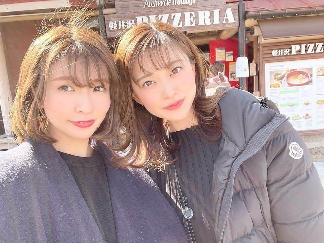 西村麻依のインスタグラム：「. 軽井沢lunch🍕🍝🫕💛 . #軽井沢 #アトリエドフロマージュ #チーズフォンデュ」