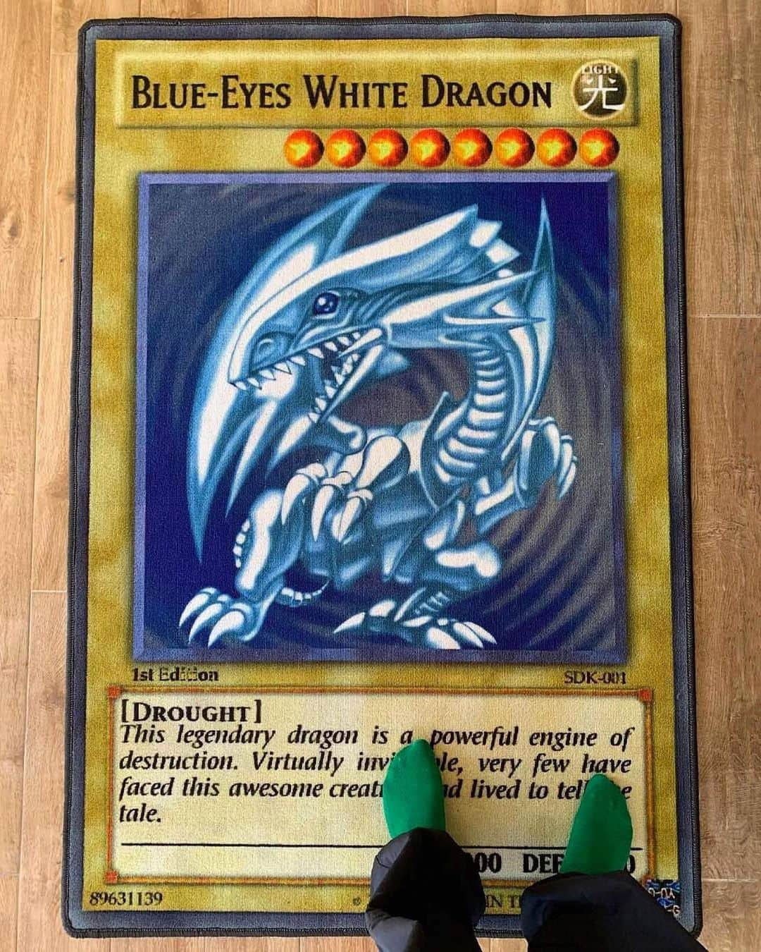 HYPEBEASTさんのインスタグラム写真 - (HYPEBEASTInstagram)「#hypeAF: Emerging Internet brand @cameupinthedrought has released a Blue-Eyes White Dragon rug for fans of the classic ‘Yu-Gi-Oh!’ Modeled after an actual Konami card, the rug measures 4.5 feet by 3.3 feet, and accurately replicates the look of Seto Kaiba’s signature Blue-Eyes White Dragon card with “Drought” branding subtly inserted throughout. It’s available for 48 hours only on Drought’s website for $150 USD.⁠⁠ Photo: Drought」2月23日 18時52分 - hypebeast