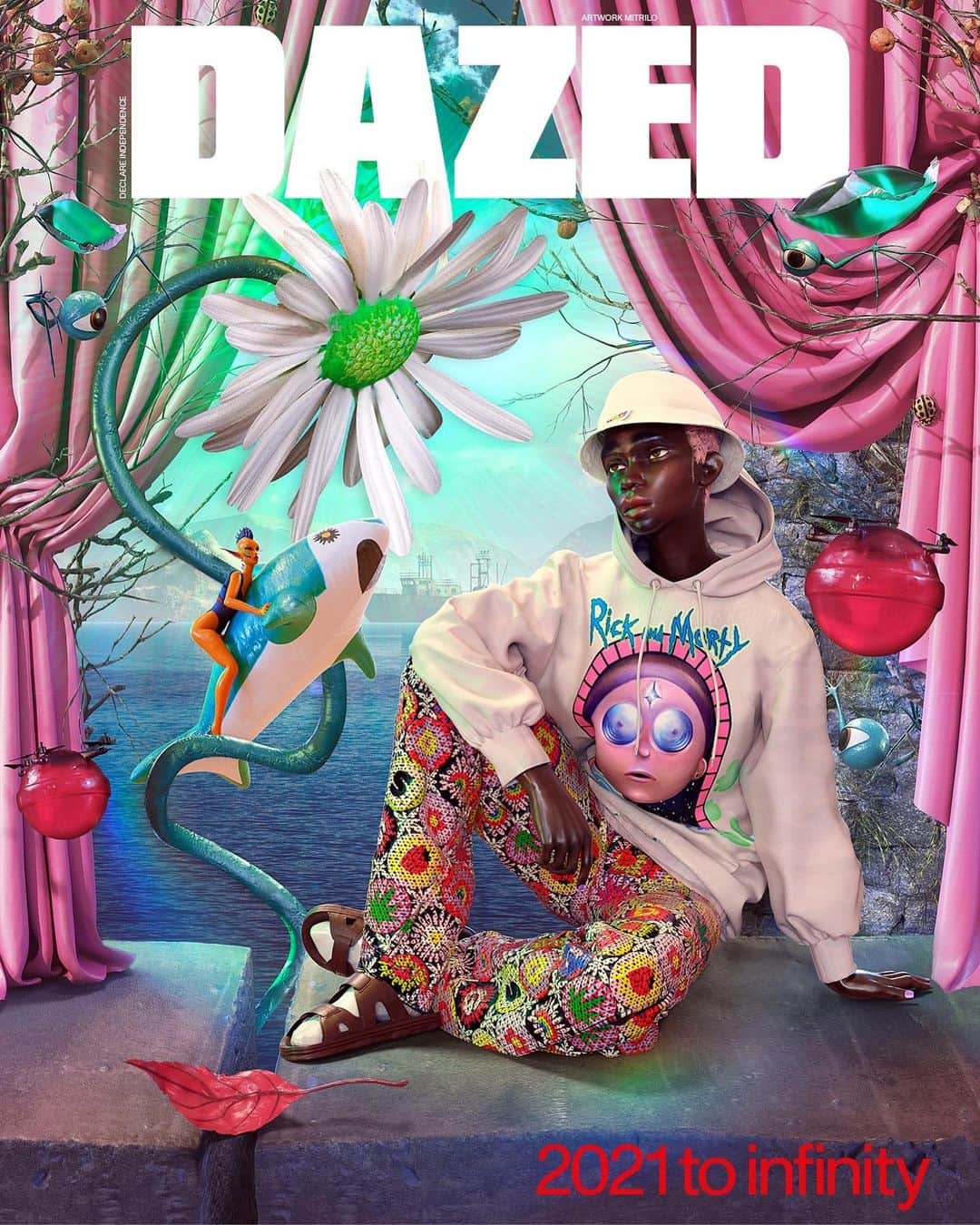 Dazed Magazineさんのインスタグラム写真 - (Dazed MagazineInstagram)「Take me to the @gcdswear dimension 🚀⁠⁠ ⁠⁠ Our third spring 2021 cover features the SS21 “Out of This World” @gcdswear collection, interpreted by CGI artists @cavecanems and @razorade. ⁠⁠ ⁠⁠ CGI artists @cavecanems, @razorade⁠⁠ CGI fabric artist @valeriabaret⁠⁠ Original avatar design @emblematicgroup⁠⁠  Editor-in-chief @isabellaburley  Art director @reidjamie  Fashion director @emmawyman  ⁠⁠ All clothes @gcdswear SS21 “Out of This World” collection⁠⁠ ⁠⁠ Taken from the spring 2021 #2021toInfinity issue of #Dazed ⁠⁠」2月23日 19時02分 - dazed