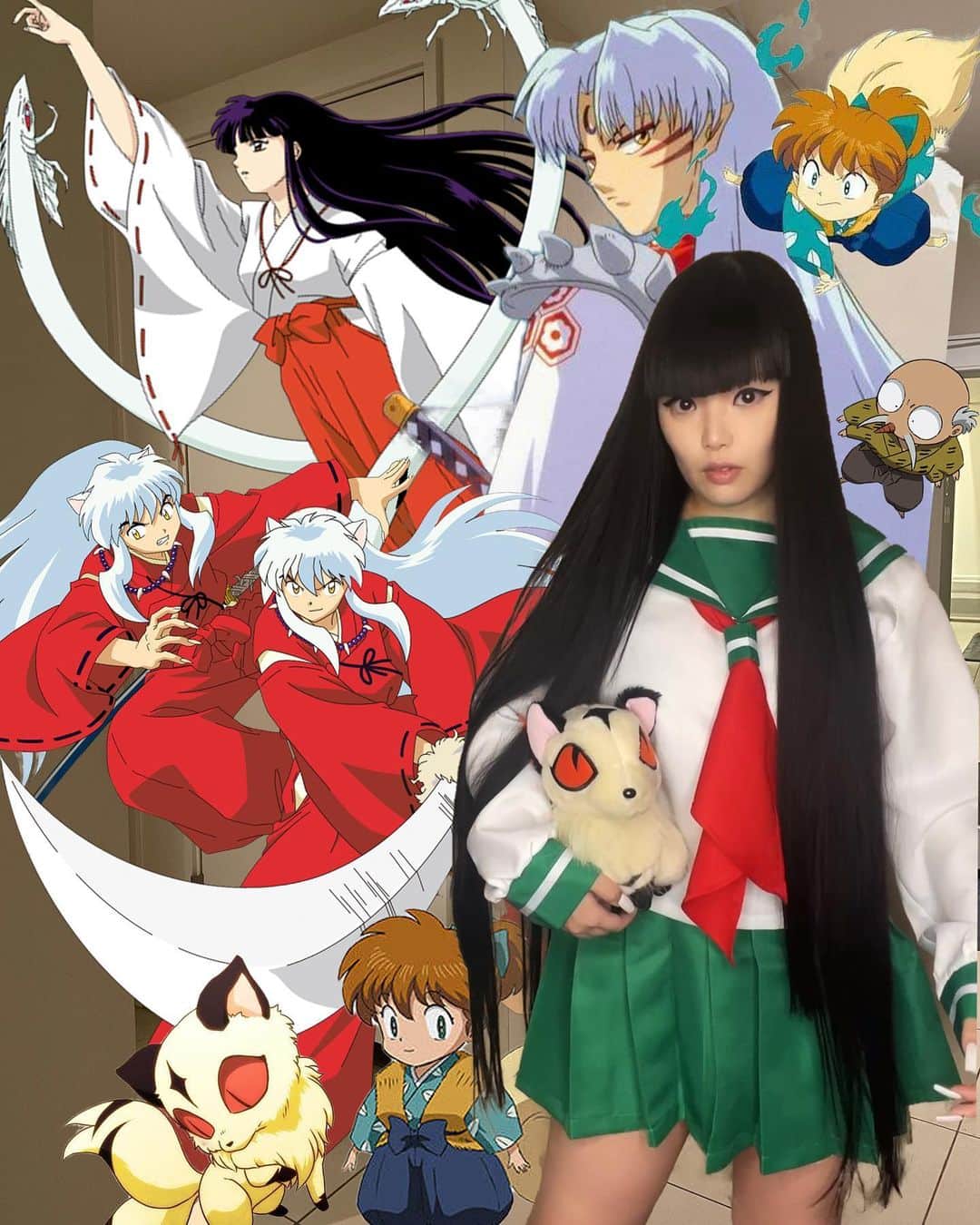 森山穂乃香のインスタグラム：「🇯🇵ANIME GIRL🇯🇵 犬夜叉🗡INUYASHA⛩🔮📿犬夜叉！おすわりいいい〜 LONG BLACK HAIR IS REAL‼︎ 全部本物の黒髪よ✨✨ #inuyasha #kagome #anime #animegirl #animejapan #kagomehigurashi #kagome #kagomexinuyasha #higurashikagome #cosplay #cosplayer #comics #manga #kagomecosplay #tokyo #japan #honokamoriyama #犬夜叉 #日暮かごめ  #アニメ #コスプレ #日本 #東京」