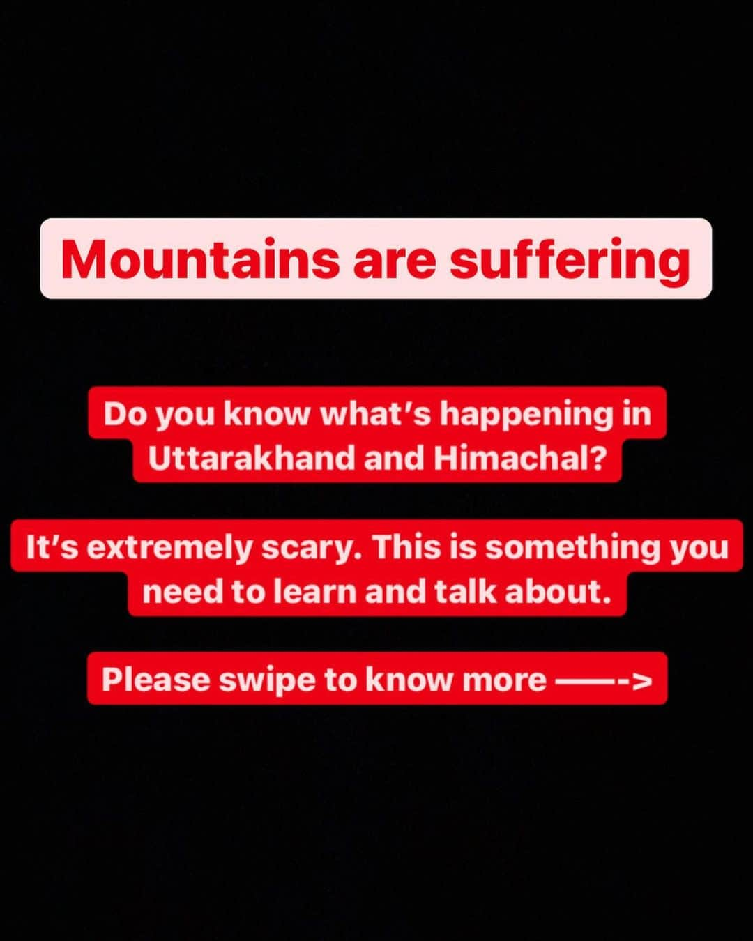 Abhinav Chandelさんのインスタグラム写真 - (Abhinav ChandelInstagram)「The situation is bad, and we need to talk about it.  The climate change is here and it’s very much real, because of it the mountain communities are suffering, forest fires are raging, temperatures are increasing, we are looking at water shortage and power cuts in coming months.  And there have been a few isolated snowfalls, which people is putting in their stories and reels, making everyone else feel that situation is normal in the mountains. But it is not.  So please, between reels and stories, let’s talk about the real situation as well. Let’s atleast talk about it, prompting everyone to read about the situation in the mountains.  So everyone can learn that global warming is global, and what we do in our cities and countries is affecting the Himalayas, and it won’t be long before we might see huge climatic disasters in these regions. . . . Please share this across . . . . . . . . #climatechange #climatecrisis #climatechangeisreal #climateaction #climateemergency #climatestrike #climatechangeawareness #climateactionnow #climatebreakdown #uttarakhand #himachal」2月23日 20時28分 - abhiandnow