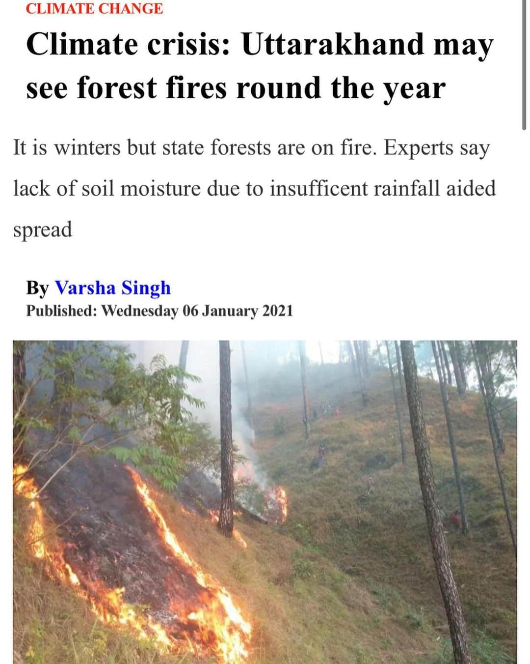 Abhinav Chandelさんのインスタグラム写真 - (Abhinav ChandelInstagram)「The situation is bad, and we need to talk about it.  The climate change is here and it’s very much real, because of it the mountain communities are suffering, forest fires are raging, temperatures are increasing, we are looking at water shortage and power cuts in coming months.  And there have been a few isolated snowfalls, which people is putting in their stories and reels, making everyone else feel that situation is normal in the mountains. But it is not.  So please, between reels and stories, let’s talk about the real situation as well. Let’s atleast talk about it, prompting everyone to read about the situation in the mountains.  So everyone can learn that global warming is global, and what we do in our cities and countries is affecting the Himalayas, and it won’t be long before we might see huge climatic disasters in these regions. . . . Please share this across . . . . . . . . #climatechange #climatecrisis #climatechangeisreal #climateaction #climateemergency #climatestrike #climatechangeawareness #climateactionnow #climatebreakdown #uttarakhand #himachal」2月23日 20時28分 - abhiandnow