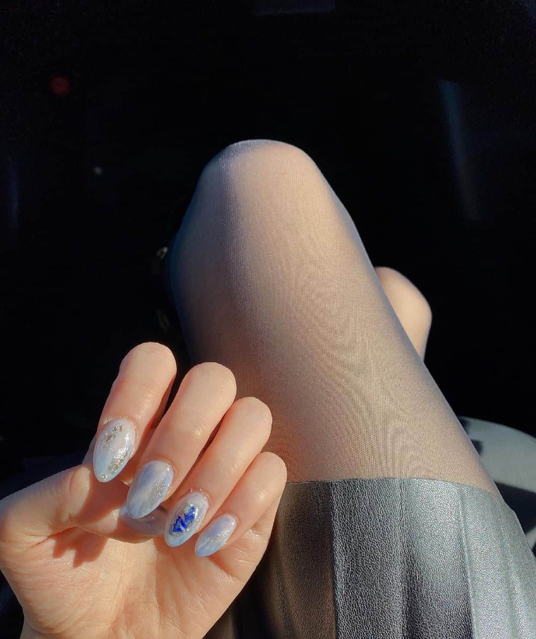 りなのインスタグラム：「ネイル💅💙😍💕 . . . #ネイル　#スカルプネイル #ニュアンスネイルデザイン」