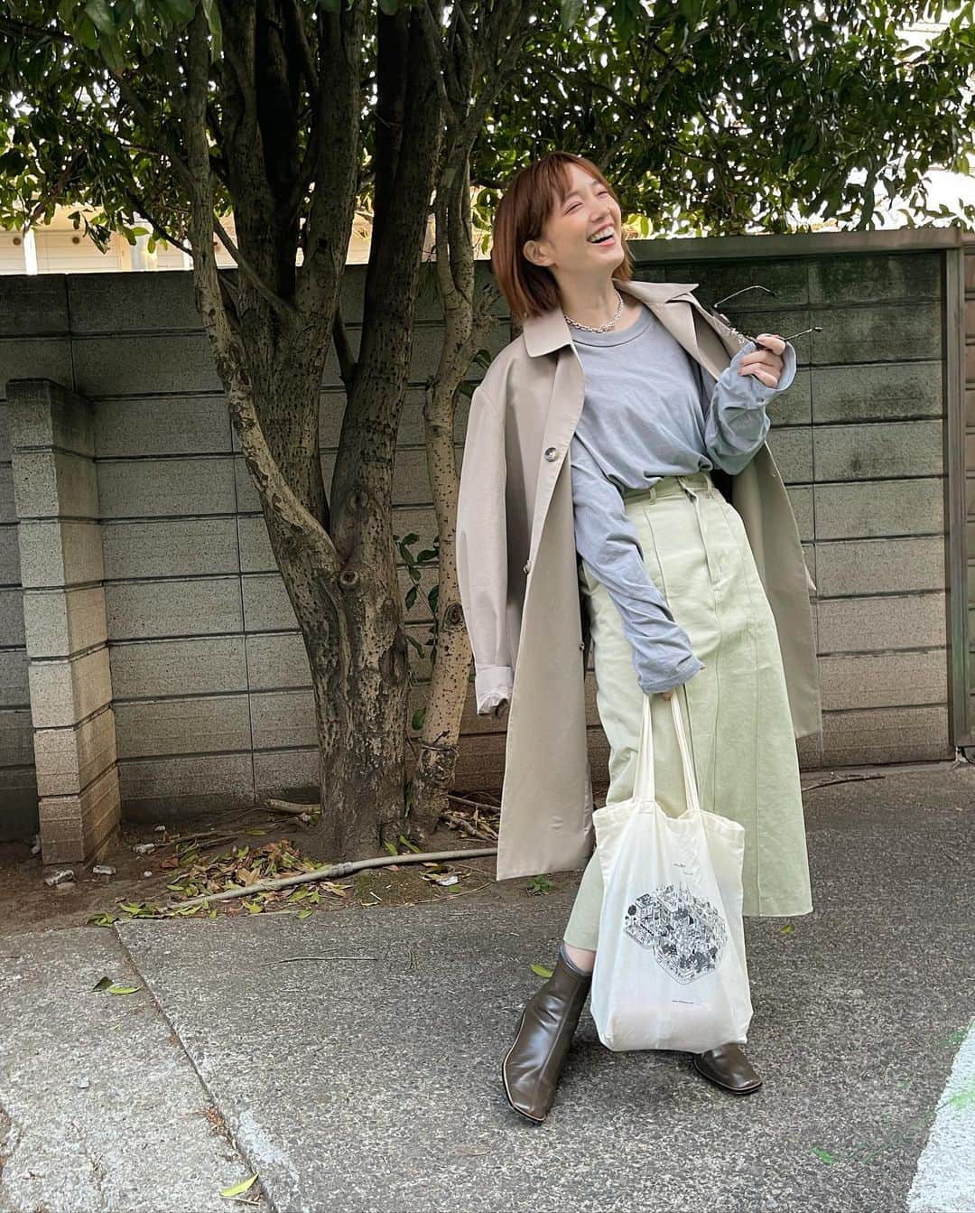 本田翼さんのインスタグラム写真 - (本田翼Instagram)「😷🍀 たまにはこういうのも🍵 🧥 @rokhofficial  👕 @maisonmargiela  👖 @auralee_tokyo  #ほんだのふく #花粉まじタンマ」2月23日 20時31分 - tsubasa_0627official