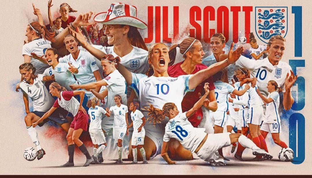 フィリップ・ネヴィルのインスタグラム：「150 caps unbelievable achievement @jillscottjs8」