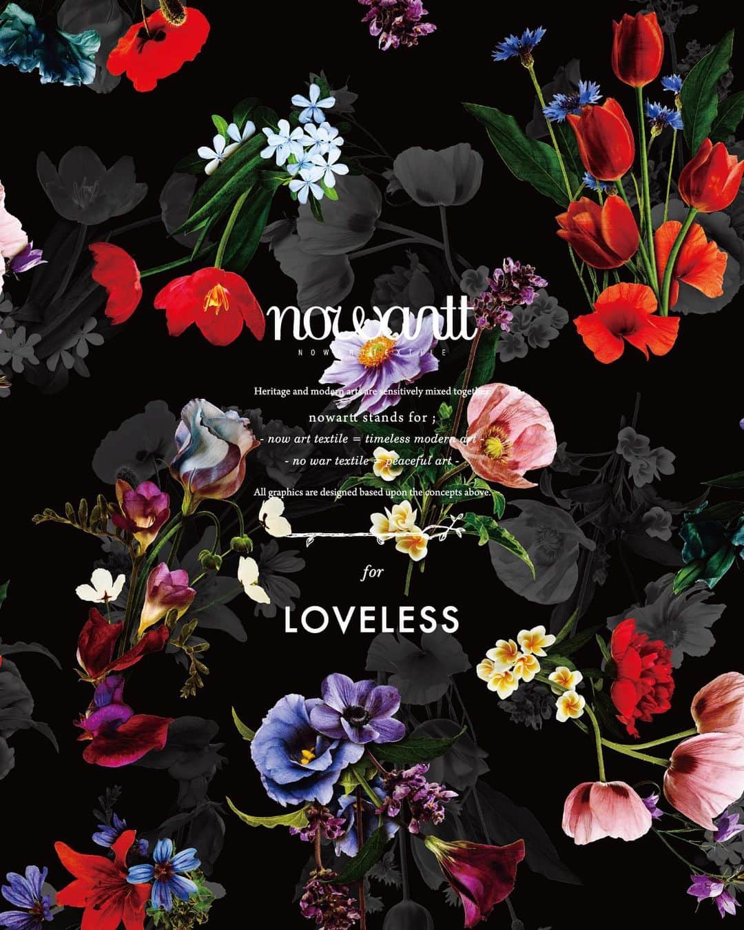 LOVELESS/GUILD PRIME 公式アカウントのインスタグラム：「Coming soon. nowartt for LOVELESS wil be available from 25th Feb in stores and on LOVELESS onlinestore.  アートディレクター兼デザイナー足立豊樹によるヘリテイジ × モダンアートを取り入れた テキスタイルグラフィックブランドnowarttとのコラボレーションアイテムをウィメンズ、メンズともに豊富なラインナップで2/25(木)より各ショップ及びオンラインストアで発売開始いたします。  @nowartt  #loveless #21ss #loveless_men #loveless_women #loveless_select #newseason #newarrival  #nowartt #art #textile  #collaboration  #ラブレス #ラブレスセレクト #ノワート #テキスタイルデザイン  #テキスタイルグラフィック」
