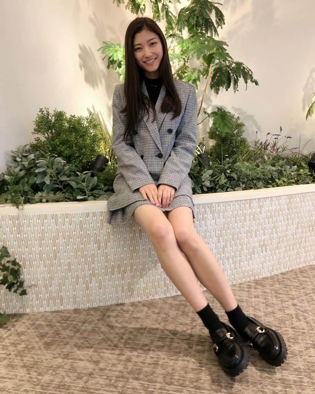 丸山蘭奈のインスタグラム：「お久しぶりです🤍 春物着たけどやっぱり寒かった〜〜」