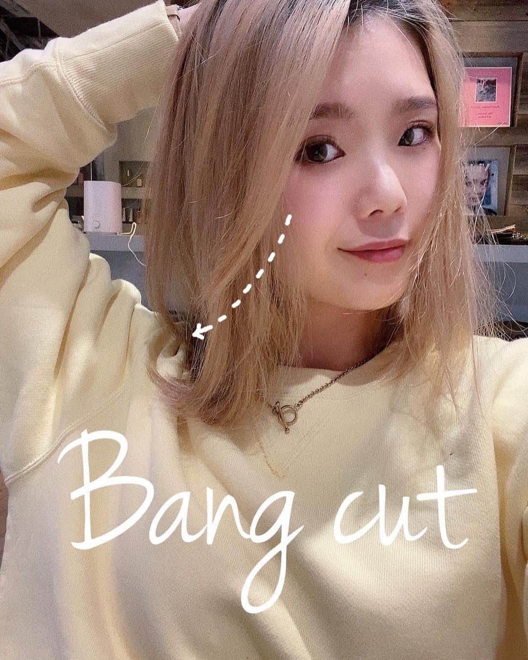 ALBUMさんのインスタグラム写真 - (ALBUMInstagram)「✔style by   @album_miho 【 #ALBUM動画_カット】 cut + color ¥3,500~ double color ¥8,000~ treatment ¥2,000~ etc... ※店舗により料金が異なります。 . . 少し切るだけで流れやすい前髪に😌❤️  ポイントは顎よりも短くならない事😘  しっかり角を落として流れやすくする事  やってみてね🥰🧡 . . こちらのスタイルは 渋谷店の佐々木 未歩（ @album_miho ） が担当いたしました！ . 何かご不明点がございましたら お気軽にコメントください。 . 担当スタイリストからも コメントいたします！ . ALBUM（ @album_hair ） . . 【お問い合わせ先】 ALBUM OFFICE TEL / ‪03-6712-5547‬ FAX / ‪03-6712-5548‬ MAIL / info@album-hair.com . . . 《求人募集》 ALBUMでは、店舗拡大のため、随時スタッフ募集しております‼ . 「トレンドヘアーを、毎月通える価格で提供。」がコンセプトのサロンです。 めまぐるしく変化する世の中のトレンドを素早くキャッチし、誰にでも手の届くお手ごろなプライスで毎月通えるサロンを目指しております。 . . 《業務内容》 ①正社員スタイリスト ②業務委託スタイリスト ③中途アシスタント . . 《応募方法》 ALBUM公式Instagram TOPページに記載されております URLからご応募くださいませ。 www.album-hair.com/recruit . . #bangcut #curtainbangs #前髪 #前髪カット #セルフカット #バングカット #ミディアム #ミディアムヘア #美容室 #ヘアスタイル #髪型 #ヘアセット #カット #カラー #ヘアカラー #渋谷 #ナチュラル #外国人風 #美容師 #髮型 #髮型師 #染髮 #剪髮 #中長髮#เสื้อผ้าแฟชั่น #ผมยาว#미디엄헤어#hair #mediumhair」2月23日 21時30分 - album_hair