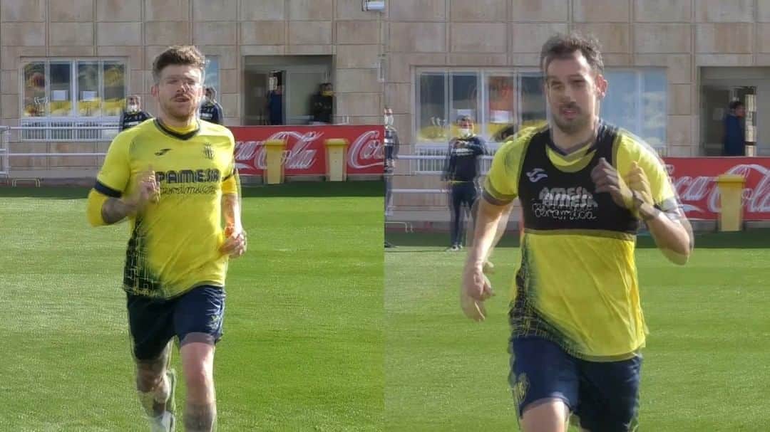 ビジャレアルCFのインスタグラム：「¡Cada vez más cerca para @mariogpm2 & @18albertomp!  ¡Vaaaamoooos 💪!  Every day is a day closer for @mariogpm2 and @18albertomp!  Let’s go 💪!  #Villarreal #futbol #soccer #football #laliga」