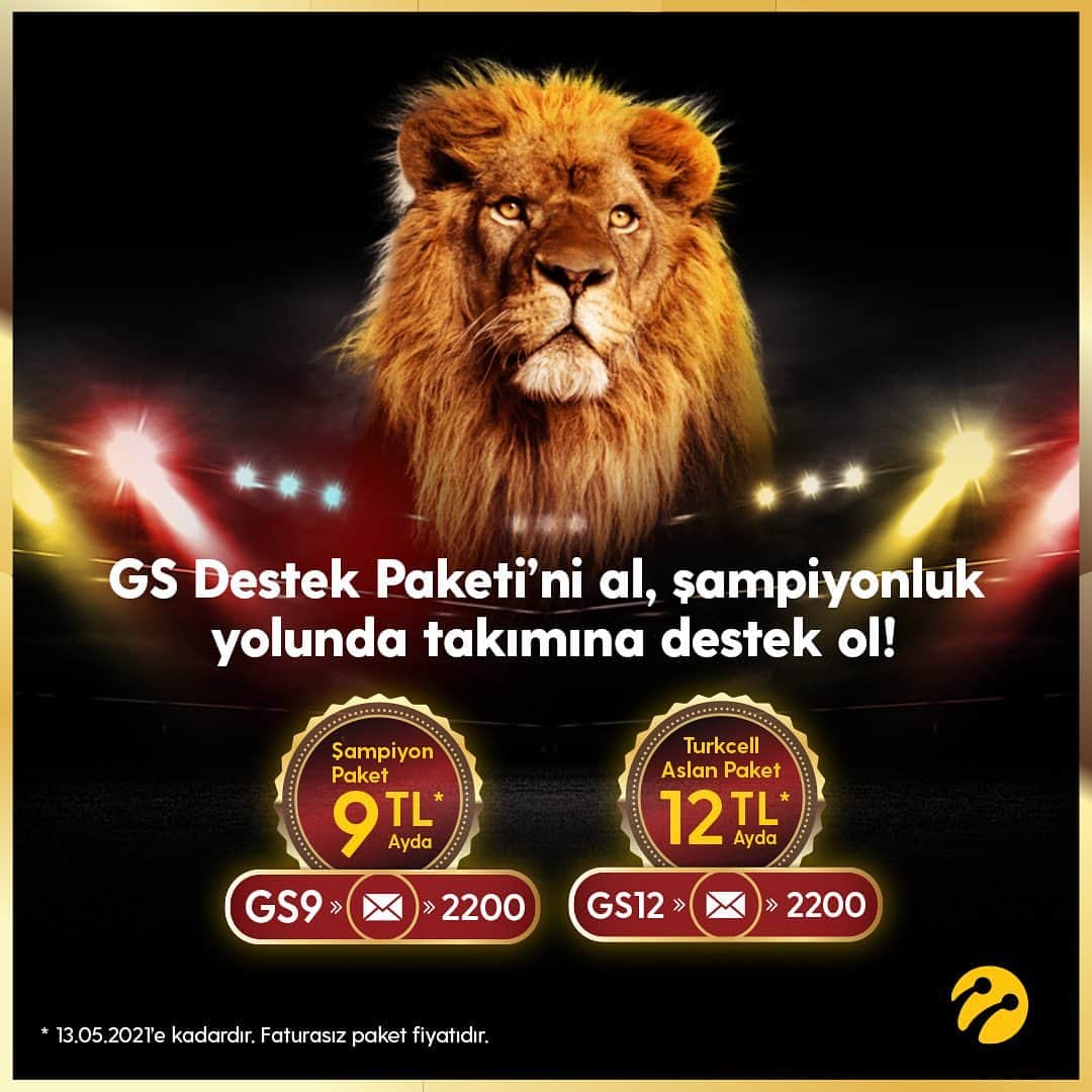 ガラタサライSKさんのインスタグラム写真 - (ガラタサライSKInstagram)「Hemen #Turkcell Destek Paket’ini al, Galatasaray’ın yanında ol!   Galatasaray’ımızın her galibiyetine günlük 1GB’ın yanı sıra ek internet hediyelerini kazanmak için hemen paketini seç, takımın kazanırken sen de kazan!   #GSDestek」2月23日 22時20分 - galatasaray