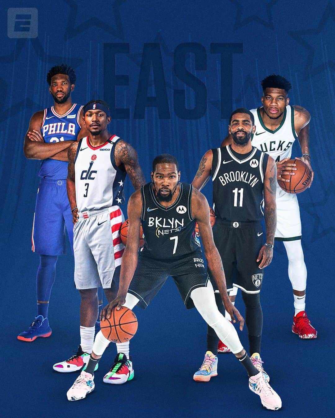 espnさんのインスタグラム写真 - (espnInstagram)「2021 East All-Star reserves and starters are locked in 💫」2月24日 9時08分 - espn
