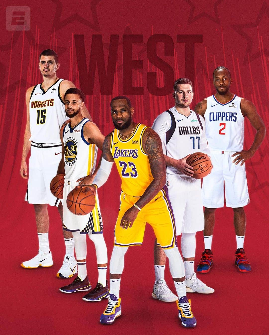 espnさんのインスタグラム写真 - (espnInstagram)「2021 West All-Star reserves and starters are set 💫」2月24日 9時16分 - espn