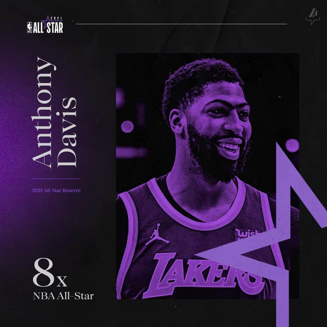 Los Angeles Lakersさんのインスタグラム写真 - (Los Angeles LakersInstagram)「An 8-time #NBAAllStar in only his 9th season. Well deserved, @antdavis23 ⭐️」2月24日 9時15分 - lakers