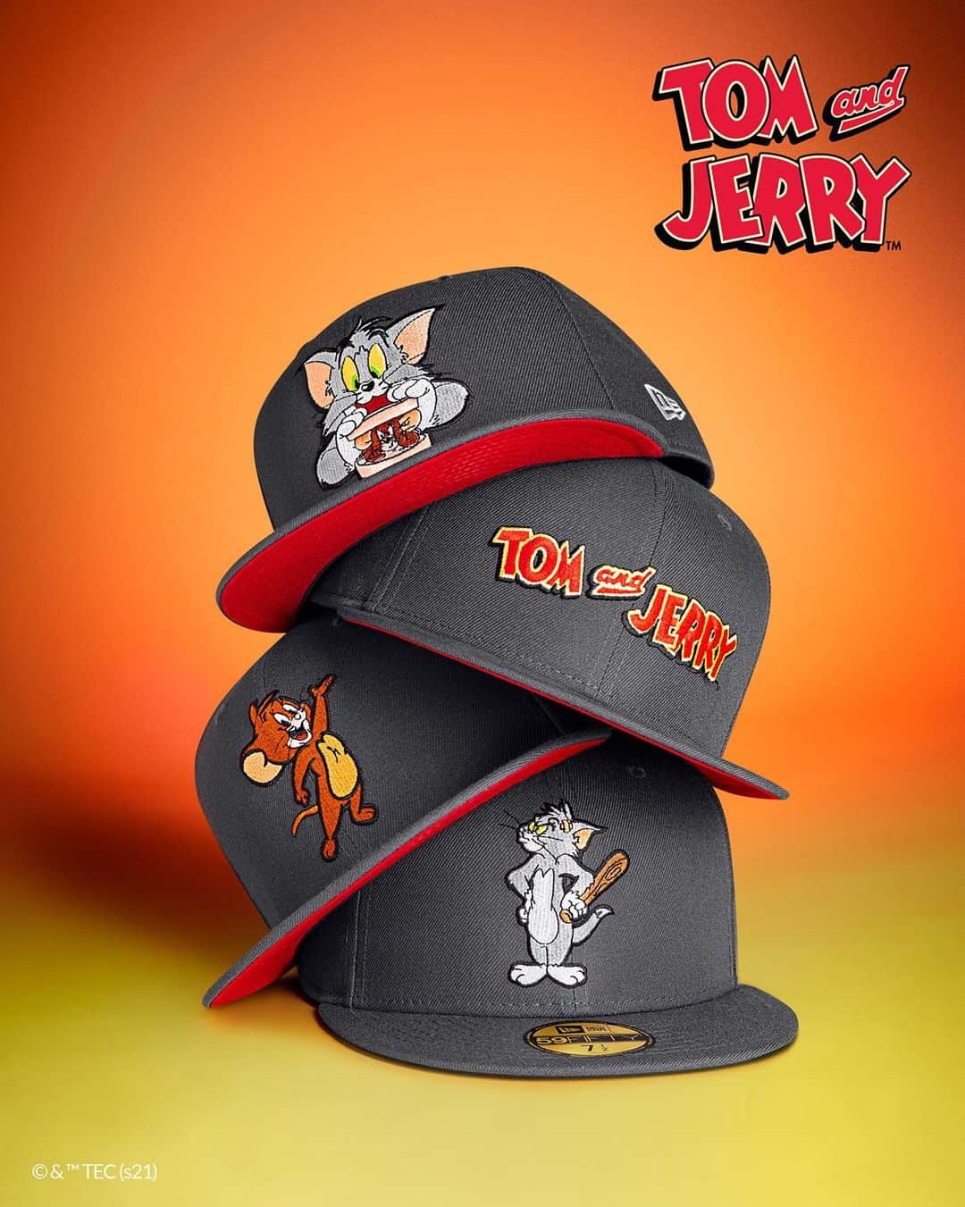 ニューエラ・キャップのインスタグラム：「Your favorite cat and mouse hit the big screen and neweracap.com. Shop the Tom and Jerry Collection now. . Link in bio to shop」