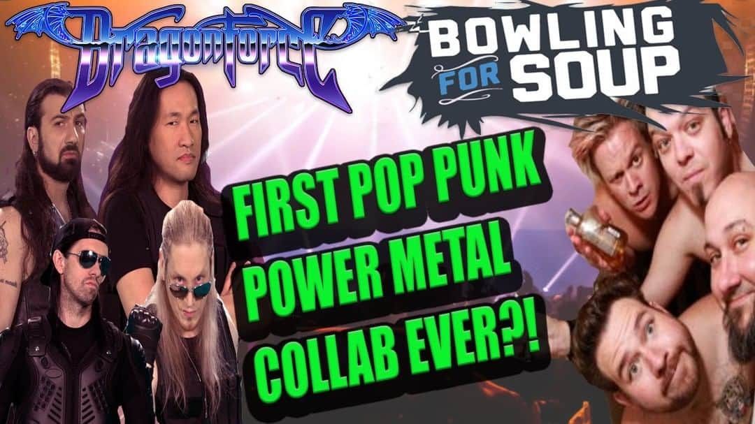 DragonForceさんのインスタグラム写真 - (DragonForceInstagram)「#DragonForce x #BowlingforSoup @bfs_official ultimate collab with @jaret2113 plus terrible thumbnail by #SamTotman, don't blame @HermanLi ! Go to our YT page, link on bio!  Who sung Bone Your Mom better? Sam or Jaret? 😂😂😂」2月24日 2時00分 - dragonforcehq