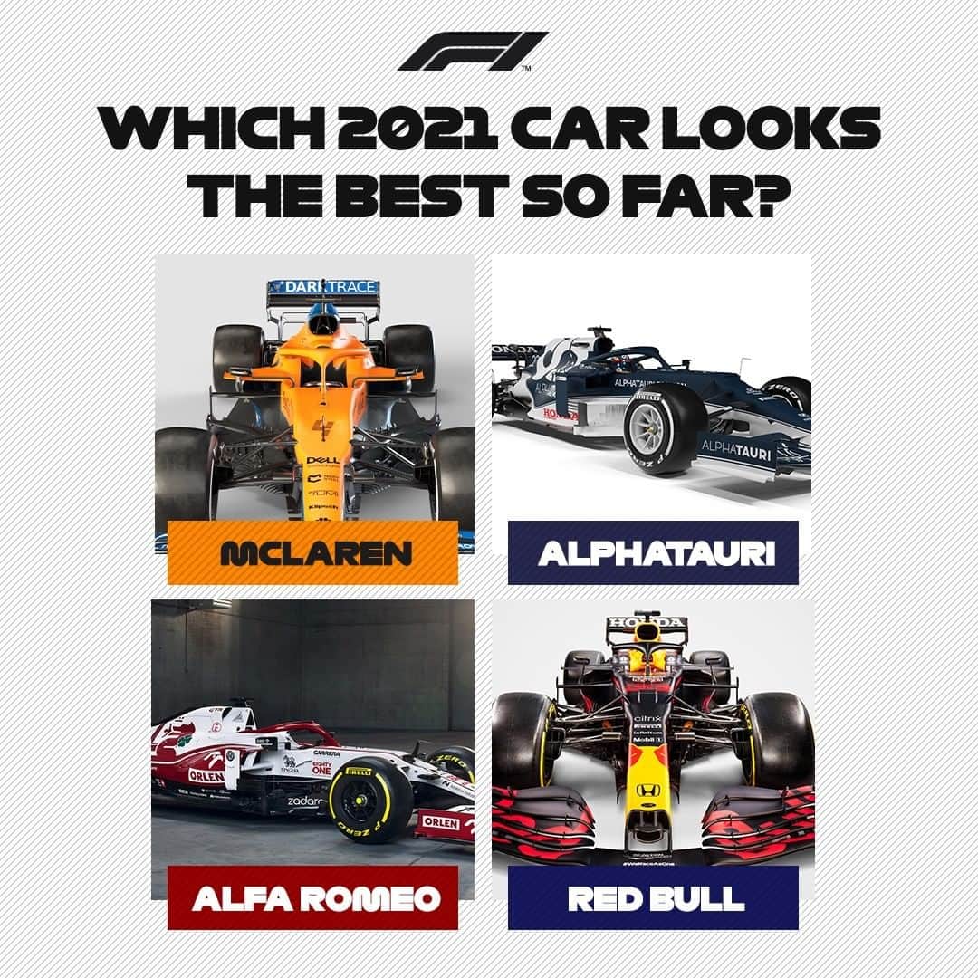F1さんのインスタグラム写真 - (F1Instagram)「Who are you choosing? 🤔😍  #F1 #Formula1 #McLaren #AlphaTauri #AlfaRomeo #RedBull」2月24日 2時48分 - f1