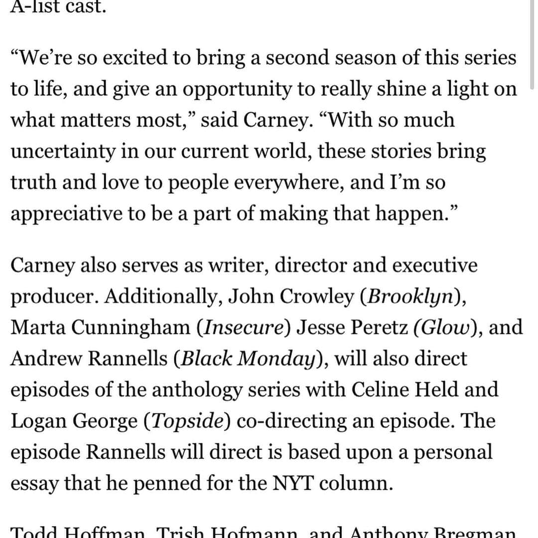 アンドリュー・ラネルズさんのインスタグラム写真 - (アンドリュー・ラネルズInstagram)「I am so proud to get to tell a very personal story on season 2 of Modern Love for Amazon. And I am VERY proud of my incredible cast. 😊」2月24日 2時58分 - andrewrannells