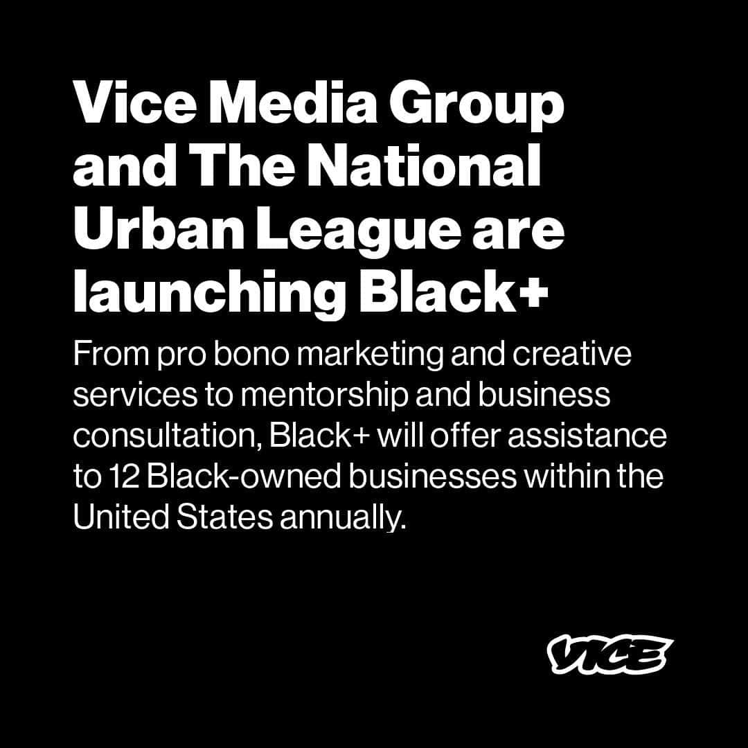 VICEさんのインスタグラム写真 - (VICEInstagram)「Vice Media Group and The National Urban League (@naturbanleague) are launching Black+, a sustainable initiative dedicated to supporting Black-owned businesses and closing the Black entrepreneurship gap. ⁠⁠ ⁠⁠ Learn more and apply at the link in our bio.」2月24日 3時49分 - vice
