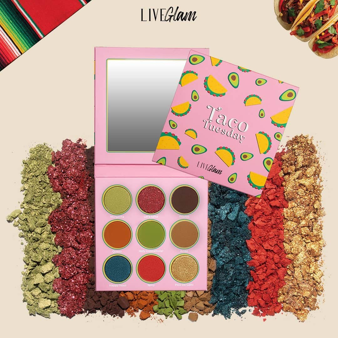 LiveGlamさんのインスタグラム写真 - (LiveGlamInstagram)「AVAILABLE NOW: #LiveGlam Eyeshadow Club “Taco Tuesday” Palette 🌮🎨  ⠀ This gorgeous palette will have you screaming Holy Guacamole at your first glance! 🥑 9 irresistible matte & shimmer shades to create spec-taco-lar looks 😍⠀  BONUS: Any new or current Eyeshadow Club member will receive a free LiveGlam brush with their palette as a thank you for all the  patience and understanding for our Eyeshadow Club delays due to the pandemic! Please visit our Blog for more information regarding our Eyeshadow Club delays! ⠀ Wanna trade? If you’re a current LiveGlam member & not feeling these shades, no worries! Just log in to your account before your next billing date and you can TRADE for a different palette! 😉⠀ Comment your favorite shade below for a chance to win this palette! 💛 #LiveGlamFam  Congrats to winner  @sylvia_love_11 🎉 please DM us to collect your prize!!」2月24日 4時02分 - liveglam