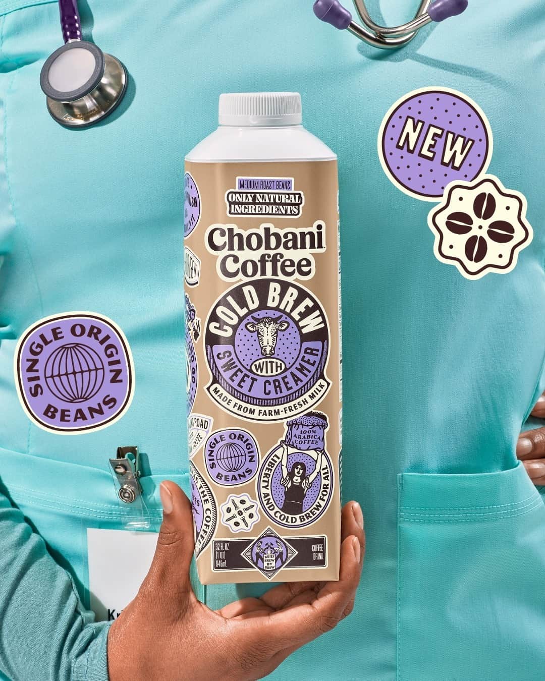 Chobaniのインスタグラム：「Chobani Coffee Sweet Creamer is our rich and delicious cold brew with real cream. And for our non-dairy fans, Pure Black and Oatmilk flavors are just as good! What will you drink this morning? ☕️」