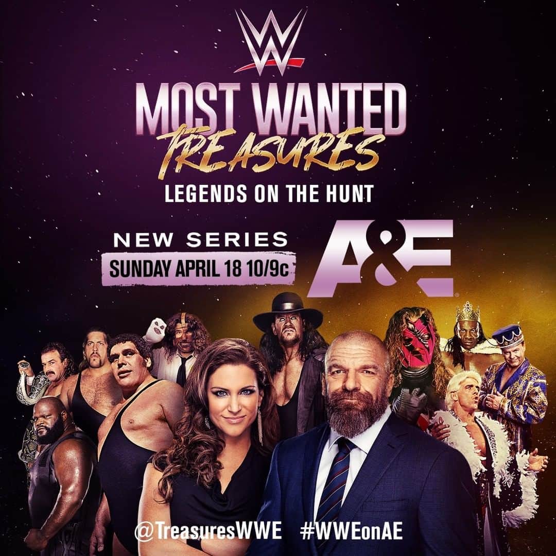 WWEさんのインスタグラム写真 - (WWEInstagram)「WWE and @aetv have teamed up to produce all-new original programming, including eight @biography documentaries and the debut of @treasureswwe — starting Sunday, April 18! ↪️ #WWEonAE」2月24日 4時07分 - wwe