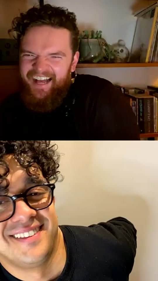 ジャック・ガラットのインスタグラム：「Here’s @joshwellerjoshweller and I talking about live music and shelves and Pixar. Donate to @stagehandcharity and enter the #ilovelive prize draw!」