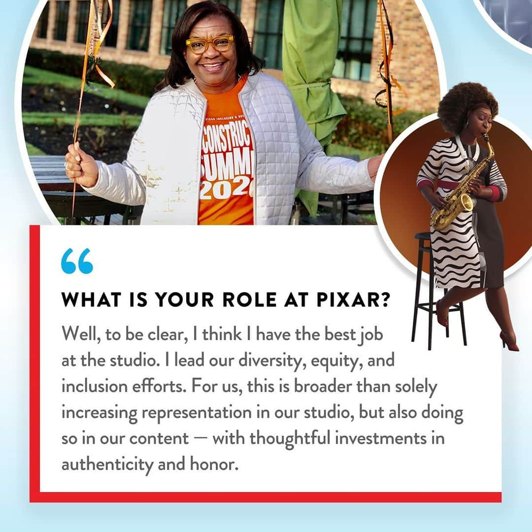 Disney Pixarさんのインスタグラム写真 - (Disney PixarInstagram)「“This journey needs all of us. You can lead from any seat.” - Britta Wilson, VP of Inclusion and Outreach. Get to know Britta and her work in our latest employee spotlight.」2月24日 5時00分 - pixar