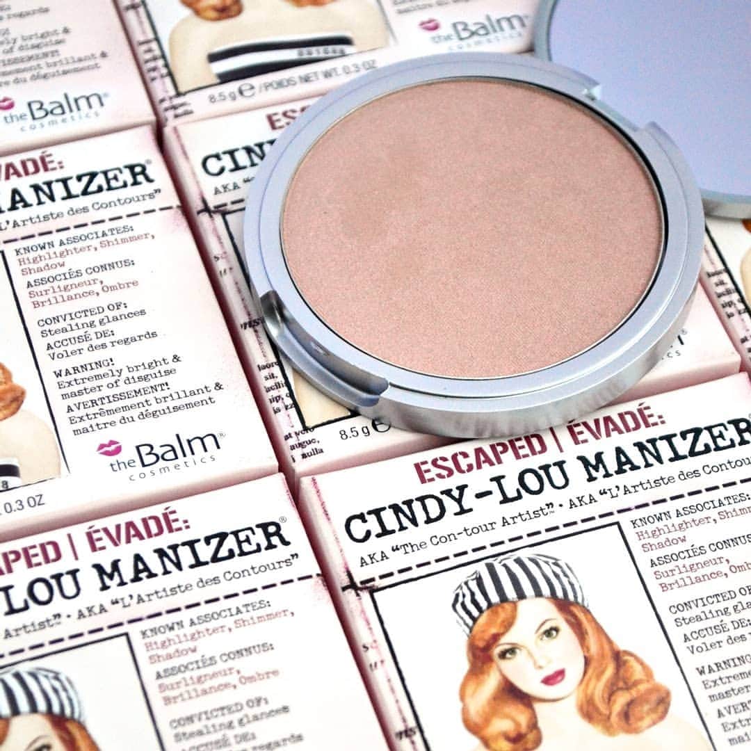 the Balmのインスタグラム：「Back in stock 🚨 Cindy-Lou comes in a peachy-pink hue that reflects light to illuminate your finest features ✨✨   #thebalm #thebalmeu #thebalmcosmetics #makeup #glam #beauty #crueltyfreebeauty」