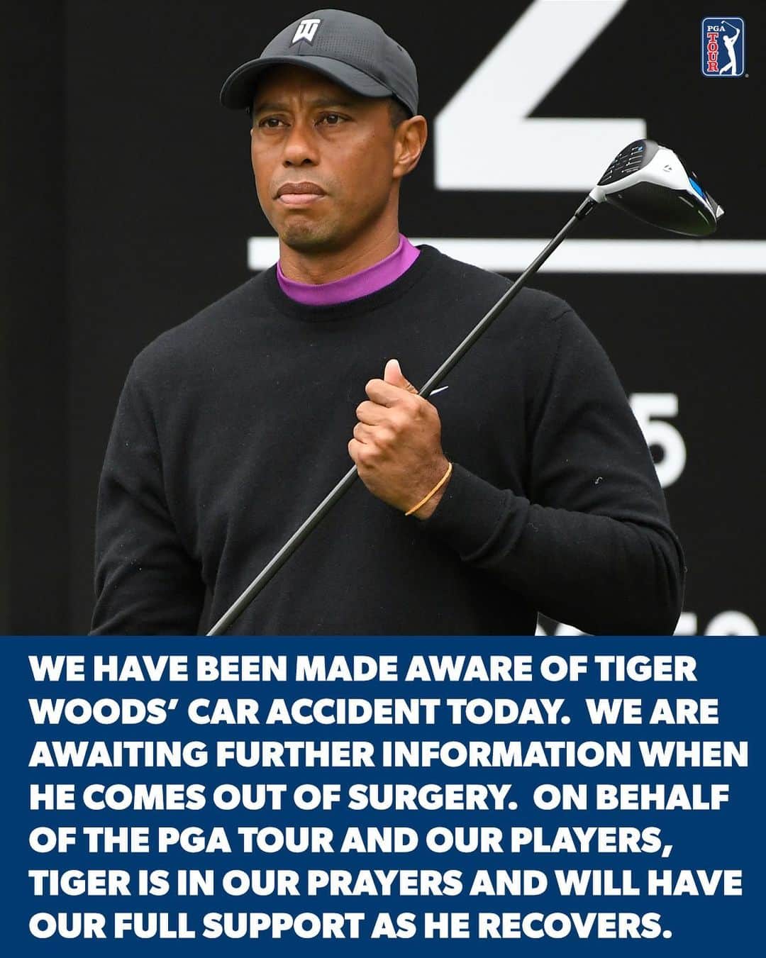 PGA TOURさんのインスタグラム写真 - (PGA TOURInstagram)「Statement from the PGA TOUR on Tiger Woods. Woods was involved in a single-car accident this morning in California and suffered multiple leg injuries. Link in bio.」2月24日 5時47分 - pgatour