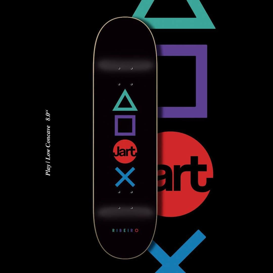 グスタボ・リベイロのインスタグラム：「“PLAY” is one of my new pro boards for @jartskateboards , in honor to all those PLAY lovers ! Board available at your favorite skate shop or on jartskateboards.com 🔥🧡」