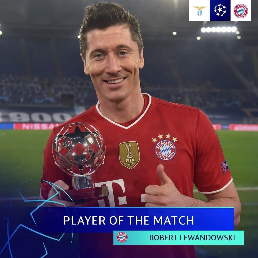 UEFAチャンピオンズリーグさんのインスタグラム写真 - (UEFAチャンピオンズリーグInstagram)「🔝 Robert Lewandowski takes the plaudits after becoming third-highest scorer in competition history 🥇  #UCL #FCBayern #Lewandowski」2月24日 7時37分 - championsleague