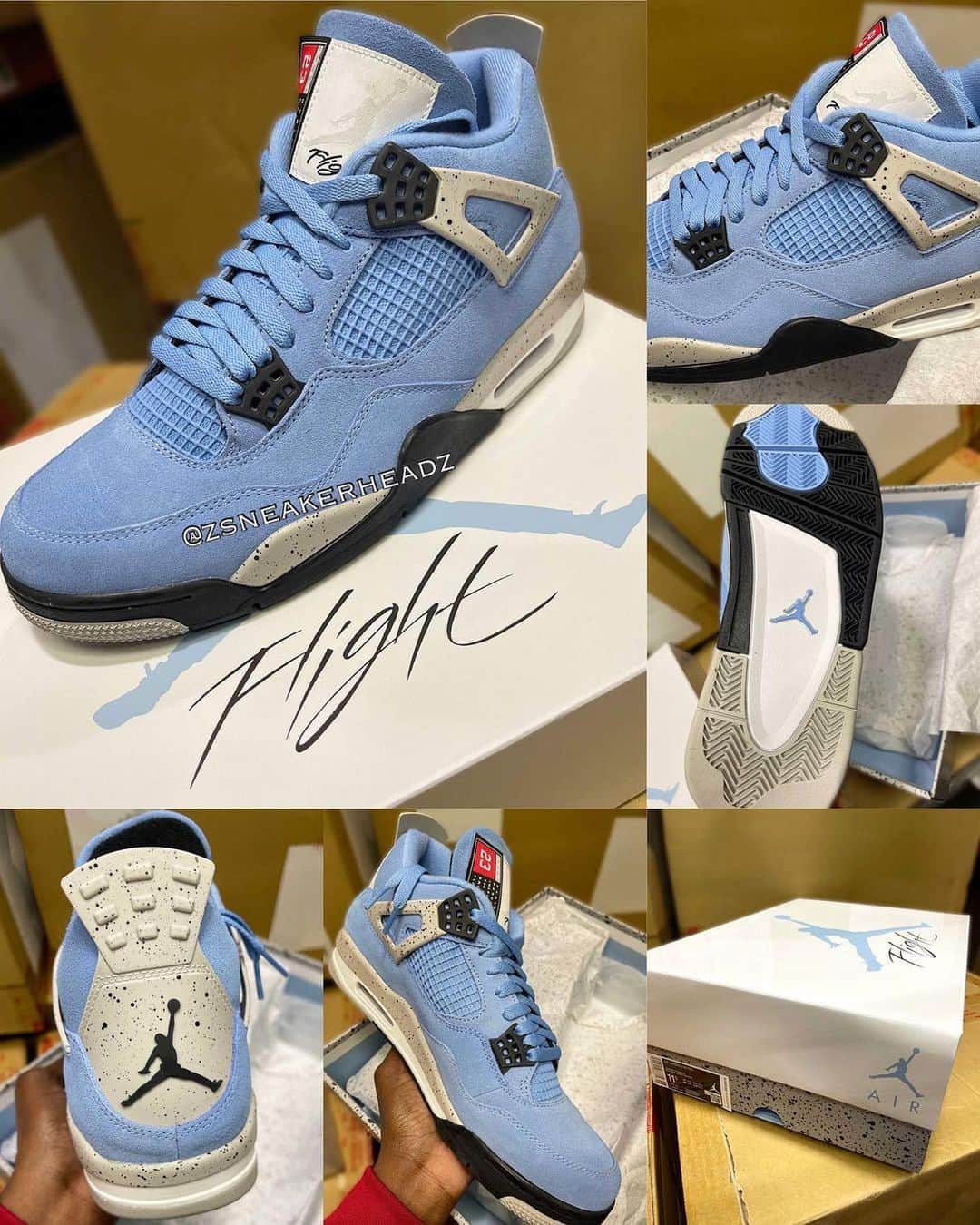 のインスタグラム：「The Air Jordan 4 #UNC officially releases April 28, 2021 🥶」