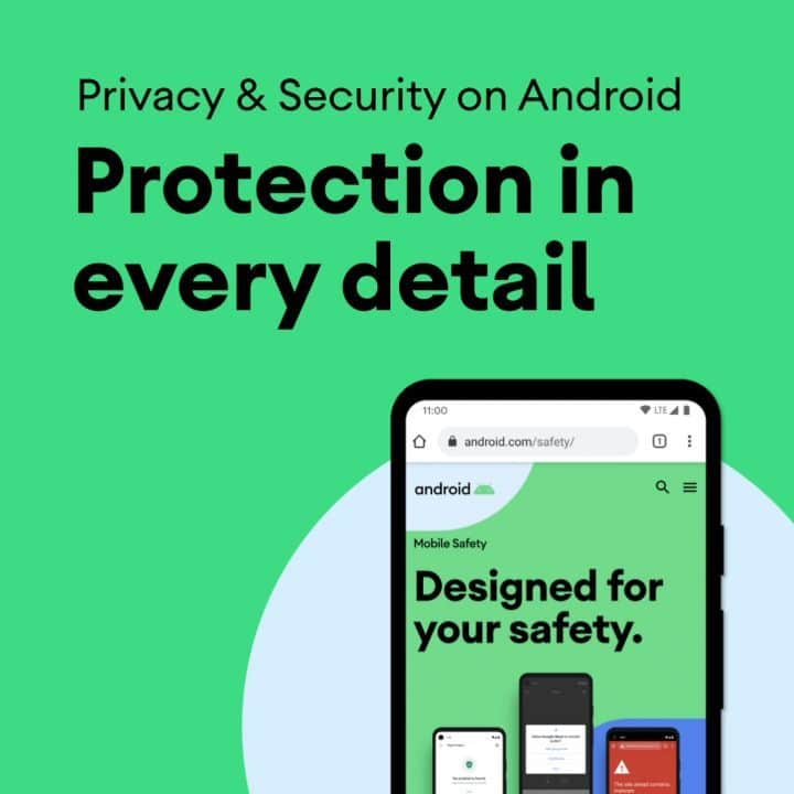 Androidのインスタグラム：「Feel safe with secure accounts, downloading apps, browsing the web and choosing the data you share on #Android. Learn more about how protection is built into everything you do at the link in bio.」