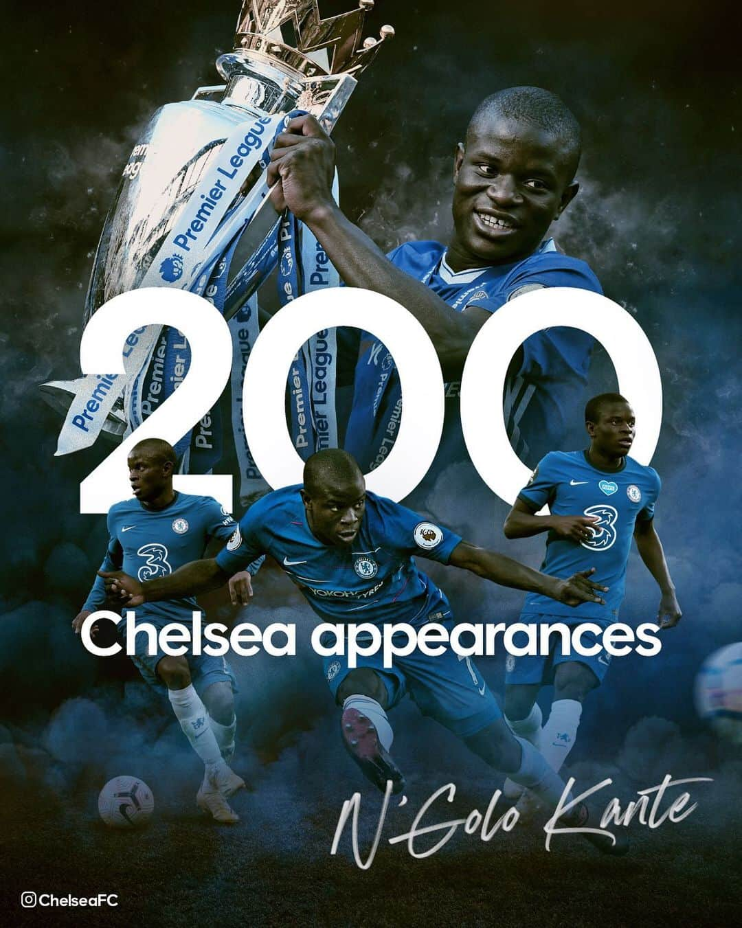 チェルシーFCさんのインスタグラム写真 - (チェルシーFCInstagram)「2️⃣0️⃣0️⃣ and counting! Congratulations, @nglkante! 👊 #CFC #Chelsea」2月24日 19時24分 - chelseafc