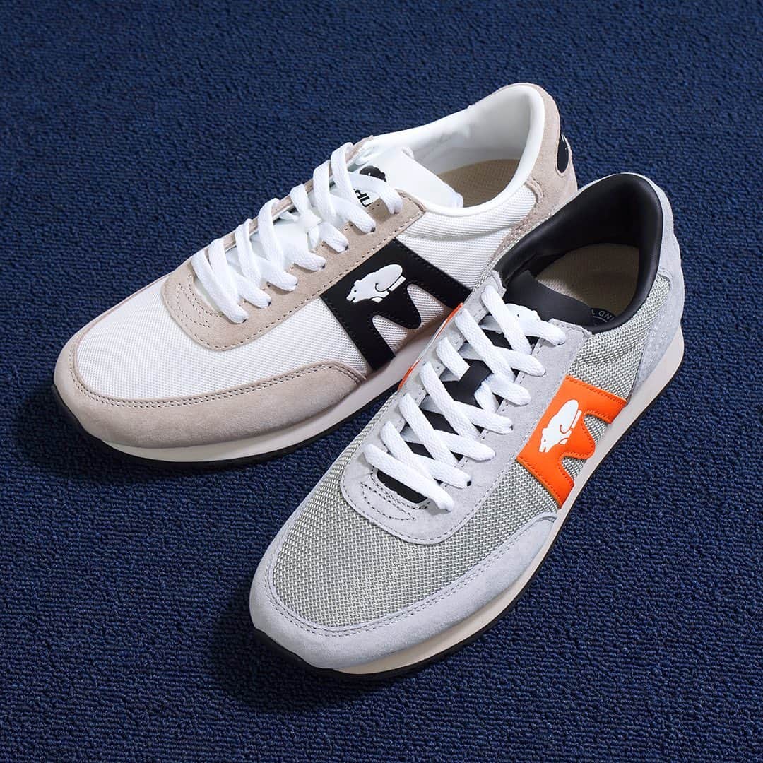 marbleSUD(マーブルシュッド) のインスタグラム：「【人気アイテム入荷】北欧のブランド“KARHU”のスニーカーの新作が届きました。見た目の可愛さだけではなく、老舗ならではの機能性も伴った一足は、色違いでゲットされる方も沢山いらっしゃいます。サイズとカラーが揃っている今がチェックどきですよ！」