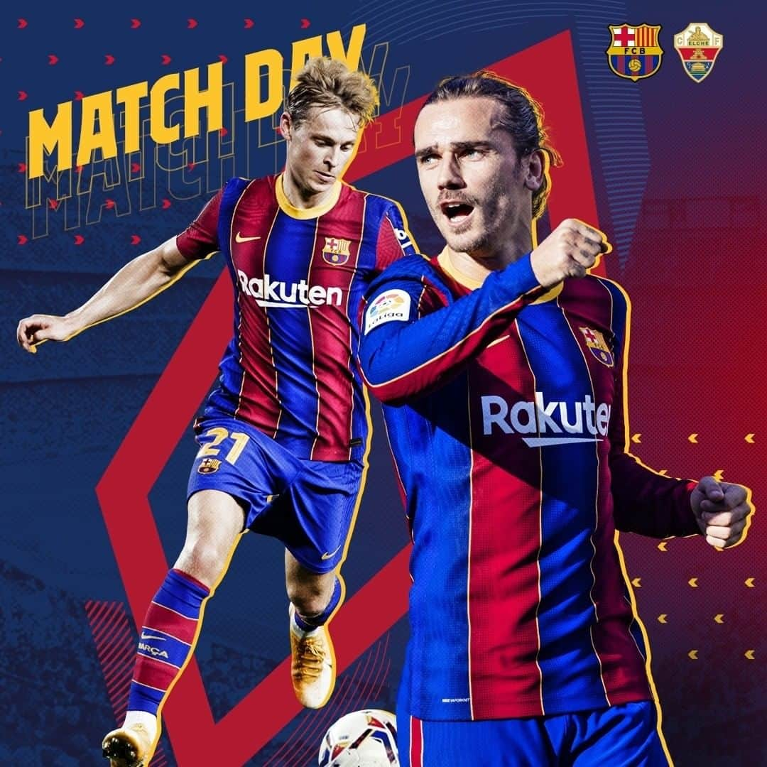 FCバルセロナさんのインスタグラム写真 - (FCバルセロナInstagram)「🔥 MATCHDAY! ⚽️ #BarçaElche 🏆 @laliga  ⏰ 7pm CET 🏟 Camp Nou 💪🔵🔴 ¡Vamos! Som-hi #Culers!」2月24日 18時00分 - fcbarcelona