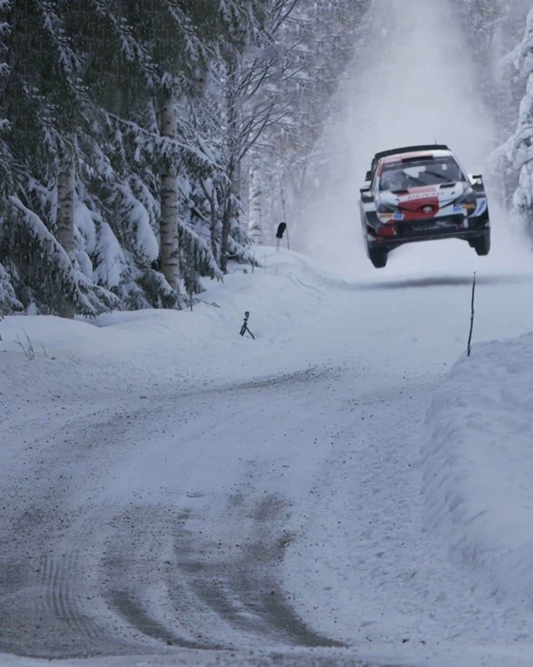 レッドブルのインスタグラム：「rally racing in the snow >>>>>>> ❄️🤤  tune in to the pre-show for WRC Arctic Rally Finland on Red Bull TV ~link in bio~ #redbull #givesyouwiiings #WRC #rally #rallycar #finland #articrally」